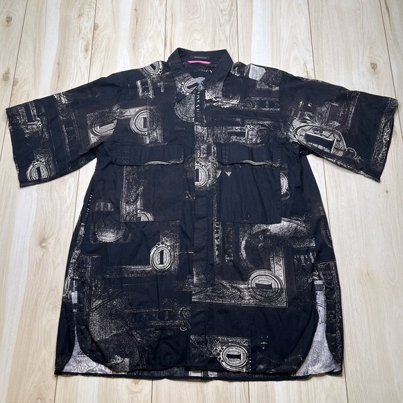 TAKESHI KOSAKA by Y's Pink Label Dollar Design Button Up Shirt Japan Rare Size 3
